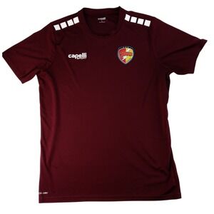 Capelli Sport Mens Burgundy Soccer Jersey Charges SC Short Sleeve |‎ L